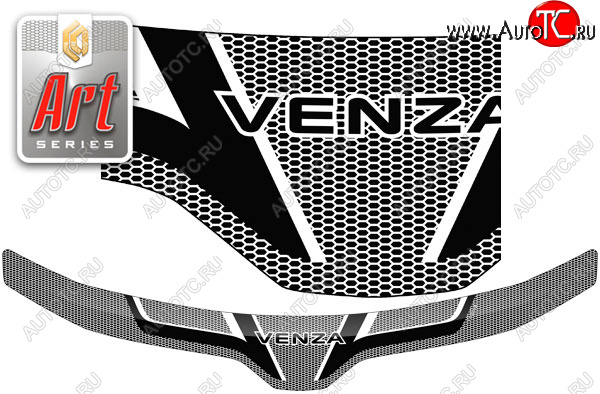 2 299 р. Дефлектор капота CA-Plastic  Toyota Venza  GV10 (2012-2016) (Серия Art серебро)