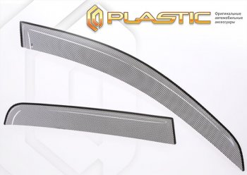 2 349 р. Дефлектора окон CA-Plastic  Nissan Leaf  1 (ZE0) (2009-2017) (шелкография черная). Увеличить фотографию 1