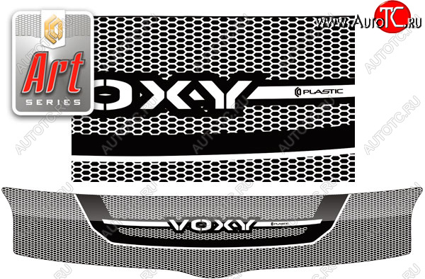 2 099 р. Дефлектор капота CA-Plastic  Toyota Voxy  минивэн (2007-2010) (Серия Art серебро)