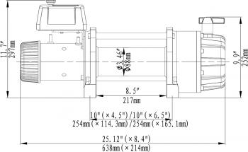 139 999 р. Лебёдка автомобильная электрическая 12V Runva 20000 lbs влагозащищенная, синтетический трос (ewb20000usr). Увеличить фотографию 2