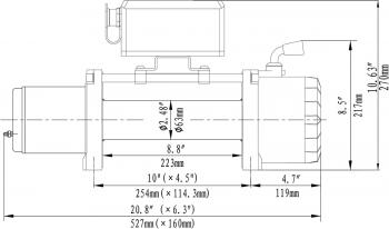 51 999 р. Лебёдка автомобильная электрическая 12V Runva 6000 lbs 2722 кг (ewx6000s). Увеличить фотографию 2