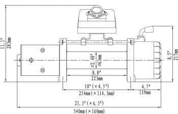 58 999 р. Лебёдка автомобильная электрическая 12V Runva 8000 lbs 3629 кг (ewx8000s). Увеличить фотографию 2