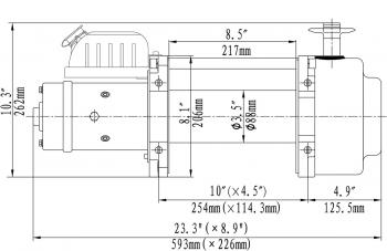 89 999 р. Лебёдка электрическая (индустр.) 12V Runva 15000 lbs 6800 кг синтетический трос (ewn15000usr). Увеличить фотографию 2