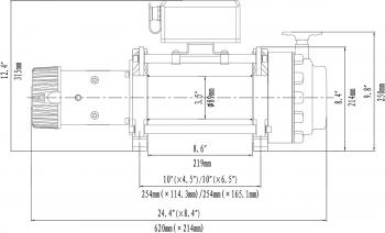 79 999 р. Лебёдка электрическая (индустр.) 24V Runva 17500 lbs 7960 кг (ewn17500s24v). Увеличить фотографию 4