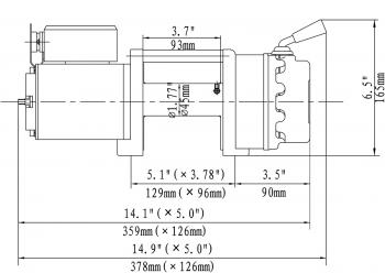 34 999 р. Лебёдка электрическая 12V Runva 4500 lbs 2040 кг (синтетический трос) (ewx4500usr). Увеличить фотографию 3