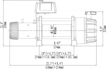 123 999 р. Лебёдка электрическая 24V Runva 20000 lbs влагозащищенная, стальной трос (ewb20000s24v). Увеличить фотографию 2