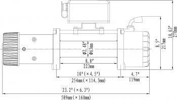 60 999 р. Лебёдка электрическая высокоскоростная 12V Runva 9500 lbs 4350 кг (синтетический трос) (ewxc9500ssr). Увеличить фотографию 2