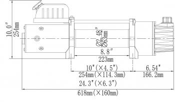 52 799 р. Лебёдка электрическая двухскоростная 12V Runva 8000 lbs 3629 кг (ewd8000u). Увеличить фотографию 2