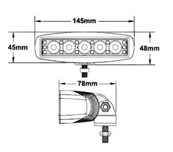 1 699 р. Светодиодная фара водительского света РИФ 145х45х78 мм 15W LED (sm-811f). Увеличить фотографию 3