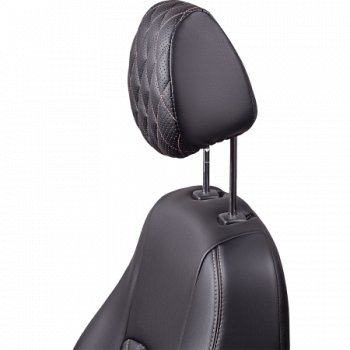 7 299 р.  Комплект чехлов сидений (Экокожа ИЛАНА+ОРЕГОН)   Chevrolet Aveo ( T200,  T250) (2002-2011) (Черный+бежевый). Увеличить фотографию 4