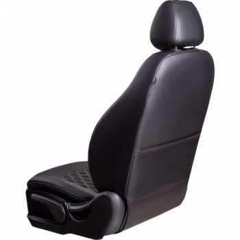 7 299 р.  Комплект чехлов сидений (Экокожа ИЛАНА+ОРЕГОН)   Chevrolet Aveo ( T200,  T250) (2002-2011) (Черный+бежевый). Увеличить фотографию 5