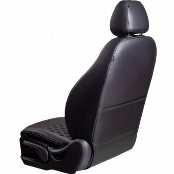 7 299 р. Комплект чехлов для сидений, (РЗСиС 60/40, 2Г Илана+Орегон) ТУРИН РОМБ Lord Autofashion   Chevrolet Niva  2123 (2009-2020) (черный, вставка РОМБ черная, строчка серая). Увеличить фотографию 2