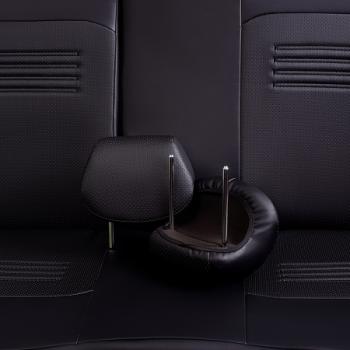 4 999 р. Комплект чехлов для сидений, (РЗС 40/60+подлок, 3П Илана+Орегон), ТУРИН Lord Autofashion  Hyundai Elantra  CN7 (2020-2024) (черный, вставка черная, строчка черная). Увеличить фотографию 7