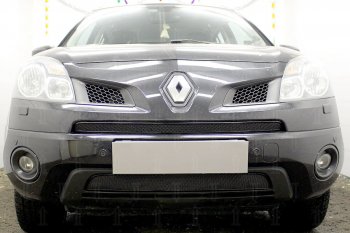 Защитная сетка в бампер (низ, ячейка 4х10 мм) Стрелка11 Премиум Renault (Рено) Koleos (Колеос) (2007-2011) Phase 1 ()