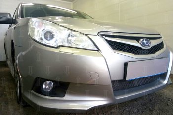 3 999 р. Защитная сетка в бампер (низ, ячейка 4х10 мм) Стрелка11 Премиум Subaru Legacy BM/B14 дорестайлинг седан (2009-2013) (Чёрная). Увеличить фотографию 2