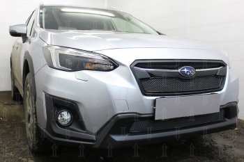 4 299 р. Защитная сетка в бампер (низ, ячейка 4х10 мм) Стрелка11 Премиум Subaru XV GT/G24 дорестайлинг (2017-2021) (Чёрная). Увеличить фотографию 3