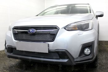 4 199 р. Защитная сетка в бампер (низ, ячейка 4х10 мм) Стрелка11 Премиум Subaru XV GT/G24 дорестайлинг (2017-2021) (Чёрная). Увеличить фотографию 4