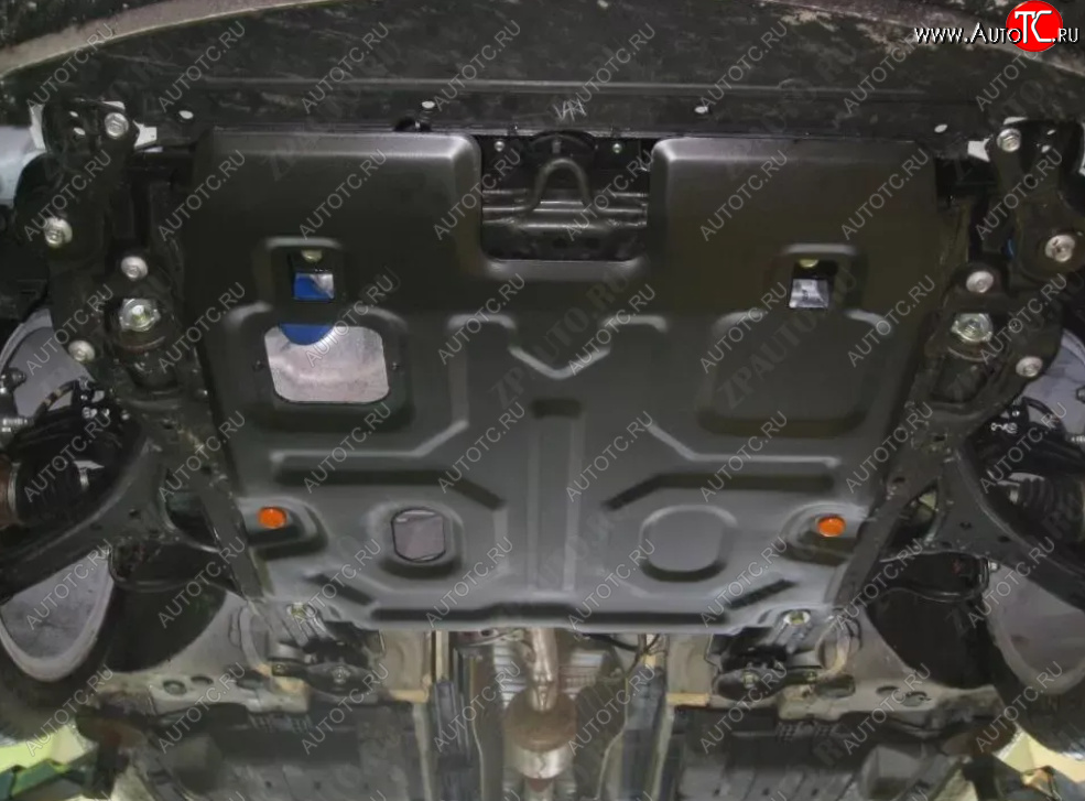 4 599 р. Защита картера двигателя и КПП (V-2,4) ALFECO Honda Accord 9 седан CR дорестайлинг (2013-2016) (Сталь 2 мм)