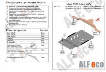 Защита КПП (V-3,7) ALFECO INFINITI M37 Y51 (2009-2014)