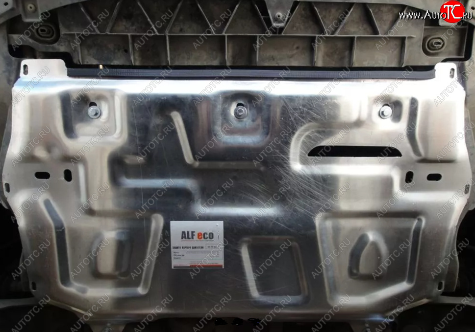 12 199 р. Защита картера двигателя и КПП (алюминий, установка без пыльника) Alfeco  Volkswagen Transporter ( T6,  T6.1) (2015-2024)