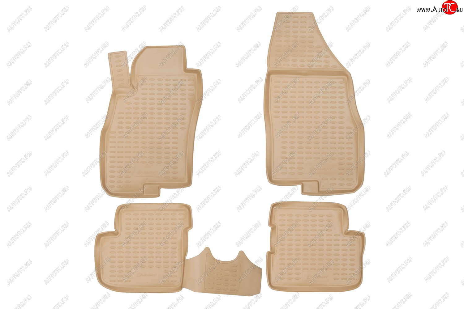 1 569 р. Комплект ковриков в салон (полиуретан, бежевые) FIAT  Fiat Grande Punto (2005-2024)