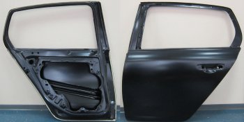 13 899 р. Левая дверь задняя BodyParts  Volkswagen Golf  6 (2008-2014) (Неокрашенная). Увеличить фотографию 1