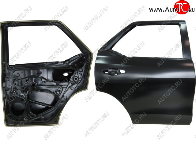 22 449 р. Правая дверь задняя BodyParts  Toyota Fortuner  AN160 (2015-2020) (Неокрашенная)
