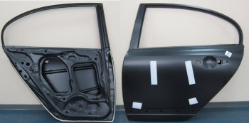 16 749 р. Левая дверь задняя BodyParts  Honda Civic  8 (2005-2011) (Неокрашенная). Увеличить фотографию 1