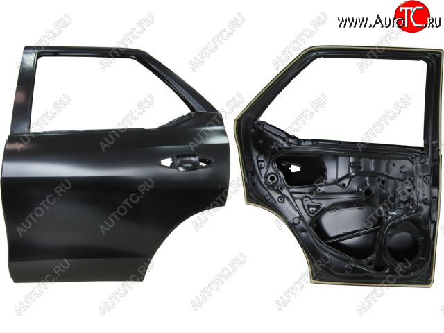 22 449 р. Левая дверь задняя BodyParts  Toyota Fortuner  AN160 (2015-2020) (Неокрашенная)