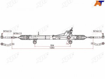 13 199 р. Рейка рулевая LHD SAT Toyota Hilux AN120 2-ой рестайлинг (2020-2024). Увеличить фотографию 1