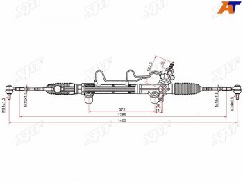 12 449 р. Рейка рулевая LHD SAT Toyota Fortuner AN160 дорестайлинг (2015-2020). Увеличить фотографию 1