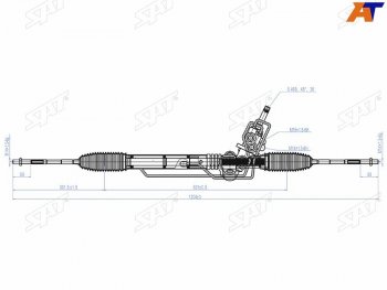 17 749 р. Рейка рулевая RHD SAT Subaru Legacy BL/B13 дорестайлинг седан (2003-2006). Увеличить фотографию 1