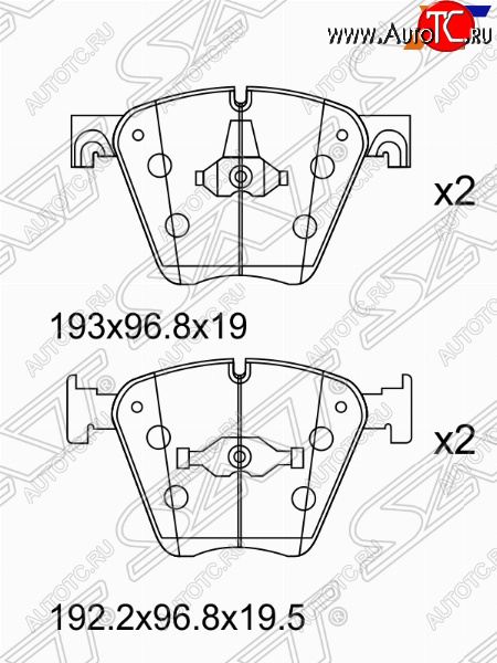 3 799 р. Колодки тормозные SAT (передние)  BMW X6  F16 (2014-2020)