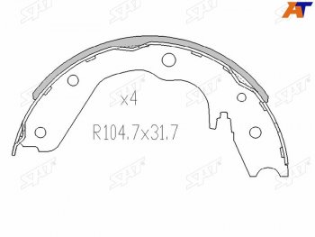 Колодки тормозные стояночного тормоза RR SAT  Hover, Hover H2, Hover H3, Hover H5, Hover H6, Hover M2, Hover M4