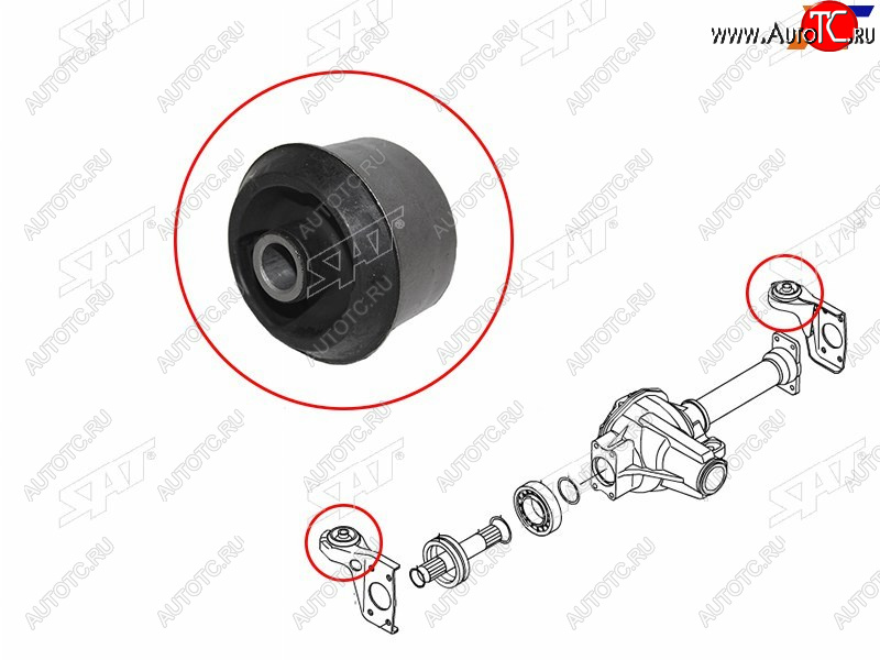 439 р. Сайлентблок переднего дифференциала SSANG YONG KYRON 05-12ACTION 01-SPORTS 06-REXTON 02-06 (ST-4105009202B)