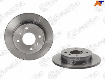 2 869 р. Задний тормозной диск (не вентилируемый) BREMBO Nissan Almera седан N16 рестайлинг (2002-2006). Увеличить фотографию 1