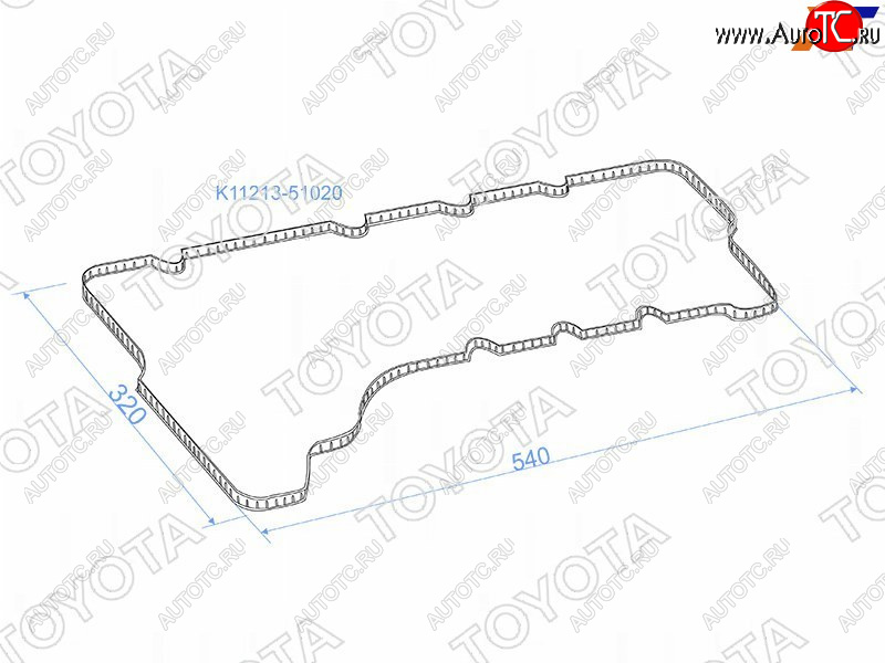 1 089 р. Прокладка клапанной крышки RH (1VDFTV) TOYOTA  Toyota Land Cruiser  200 (2007-2015)