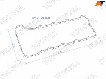 1 399 р. Прокладка клапанной крышки (3URFE) TOYOTA №1 Lexus LX 570 J200 дорестайлинг (2007-2012). Увеличить фотографию 1