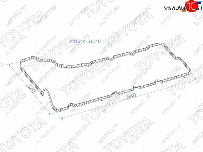 1 249 р. Прокладка клапанной крышки LH (1VDFTV) TOYOTA  Toyota Land Cruiser  200 (2007-2015)