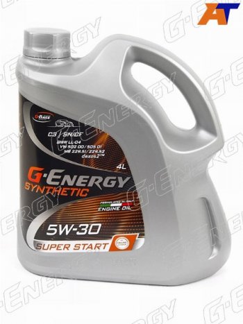 2 899 р. Масло моторное синтетическое G-Energy Synthetic Super Start 5W-30 SNCF, C3 4л (253142400). Увеличить фотографию 1