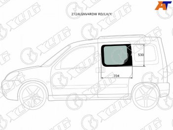 1 399 р. Стекло боковое опускное (Сзади Слева Цвет зеленый) Citroen Berlingo 96-12  Peugeot Partner 96-12 (2724LGNV4RDW RD/LH/X). Увеличить фотографию 1