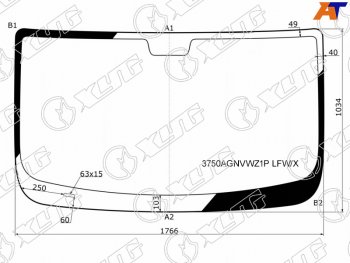 7 599 р. Стекло лобовое Peugeot Boxer 06-  Citroen Jumper 06-  Fiat Ducato 06- (3750AGNVWZ1P LFW/X). Увеличить фотографию 1