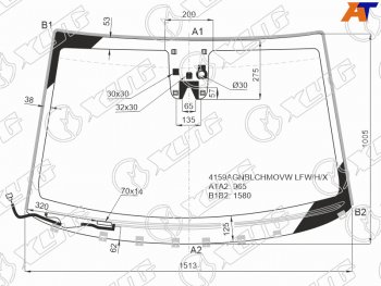 8 699 р. Стекло лобовое (Обогрев щеток Камера Датчик дождя Молдинг) Hyundai Tucson 15-21 (4159AGNBLCHMOVW LFW/H/X). Увеличить фотографию 2