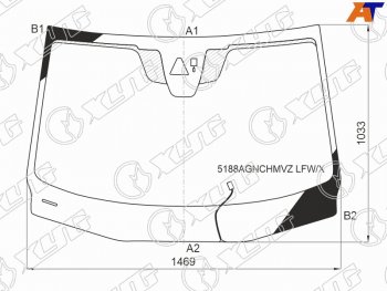 16 099 р. Стекло лобовое (Обогрев щеток Камера Датчик дождя Молдинг) Mazda 3 18- (5188AGNCHMVZ LFW/X). Увеличить фотографию 2