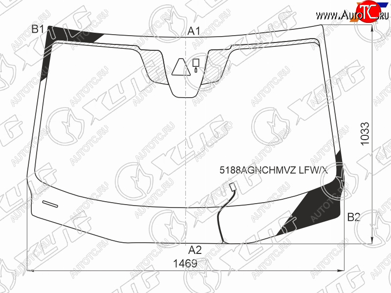 16 099 р. Стекло лобовое (Обогрев щеток Камера Датчик дождя Молдинг) Mazda 3 18- (5188AGNCHMVZ LFW/X)