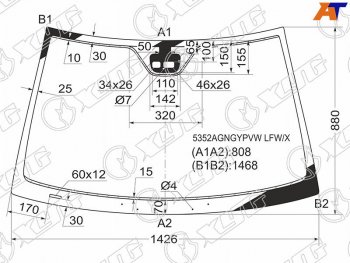 6 949 р. Стекло лобовое (Датчик дождя Раздельный датчик дождя 2D CPE) Mercedes-Benz C-Class 00-08 (5352AGNGYPVW LFW/X). Увеличить фотографию 1