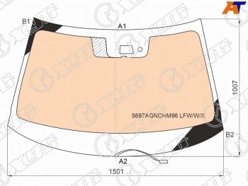 23 999 р. Стекло лобовое (Обогрев полный Камера Датчик дождя) Mitsubishi Outlander 18-22 (5697AGNCHM96 LFW/W/X). Увеличить фотографию 1