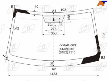 5 849 р. Стекло лобовое Nissan Terrano 14-22  Renault Duster 10-21  Sandero 09-14  Dacia Duster 10-17  Sa (7276AGNBL). Увеличить фотографию 1