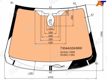 27 599 р. Стекло лобовое (Обогрев полный Датчик дождя Молдинг) Renault Kaptur 16-20 (7304AGSHMW). Увеличить фотографию 1