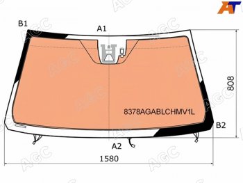 40 999 р. Стекло лобовое (Обогрев полный Камера Датчик дождя) Toyota Land Cruiser (J200) 15-21  Lexus LX 15 (8378AGABLCHMV1L). Увеличить фотографию 1